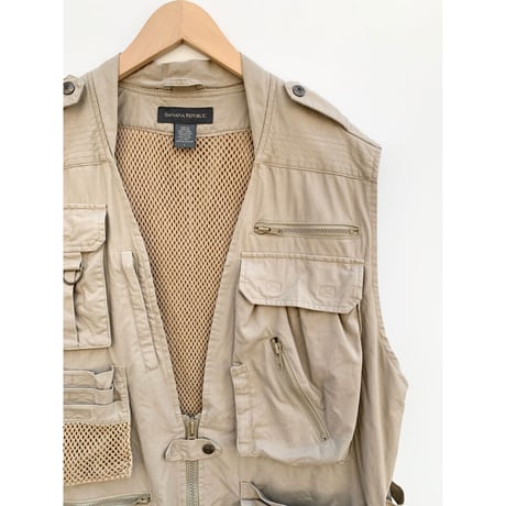 80s バナリパ　フィッシングベスト　サファリベスト　ゲームポケット 80s “BANANA REPUBRIC” fishing vest 80年代 バナナリパブリック