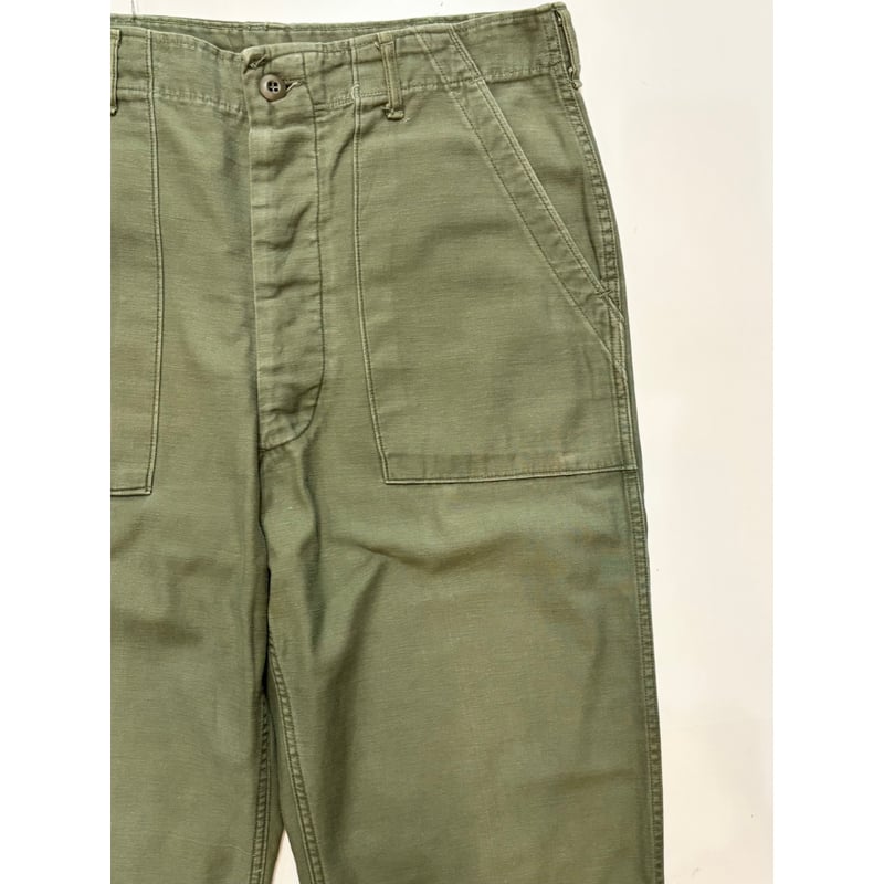 60s US ARMY OG-107 COTTON SATEEN BAKER PANTS Si