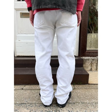 90s Levi’s 501 WHITE DENIM PANTS MADE IN USA 🇺🇸 Size W31L30→W30L29