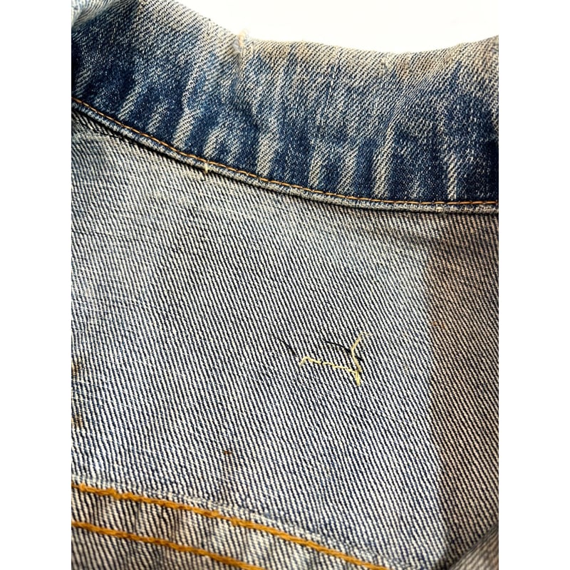 70s Levi's 71205 BIG E デニムジャケット 42 襤褸 70s Levi´s 71205 BIG E デニムジャケット 42 襤褸