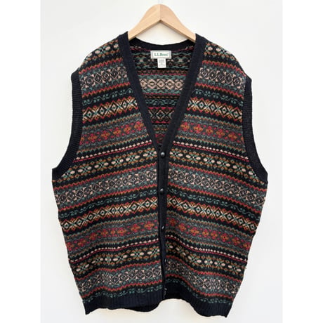 90s L.L.Bean WOOL KNIT VEST MADE IN SCOTLAND 🏴󠁧󠁢󠁳󠁣󠁴󠁿 Size XL-TALL