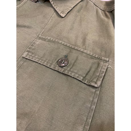 60s US ARMY "1st MODEL" OG107 UTILITY SHIRT Size MEDIUM
