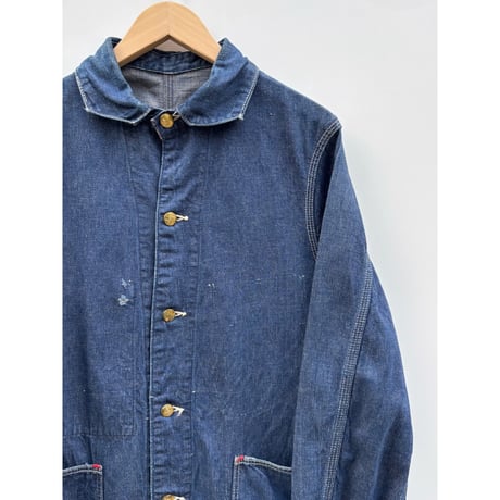 50～60s BLUE BELL オールインワン デニム ヘリンボーン 42 Wrangler - 60s BLUEBELLヘリンボーンワークオールインワンW40