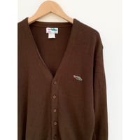 70s SEARS "DRAGON" ORLON ACRYLIC CARDIGAN Size L