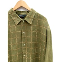 90s ZEGARA "BIG SIZE" S/S LINEN SHIRT Size XXL