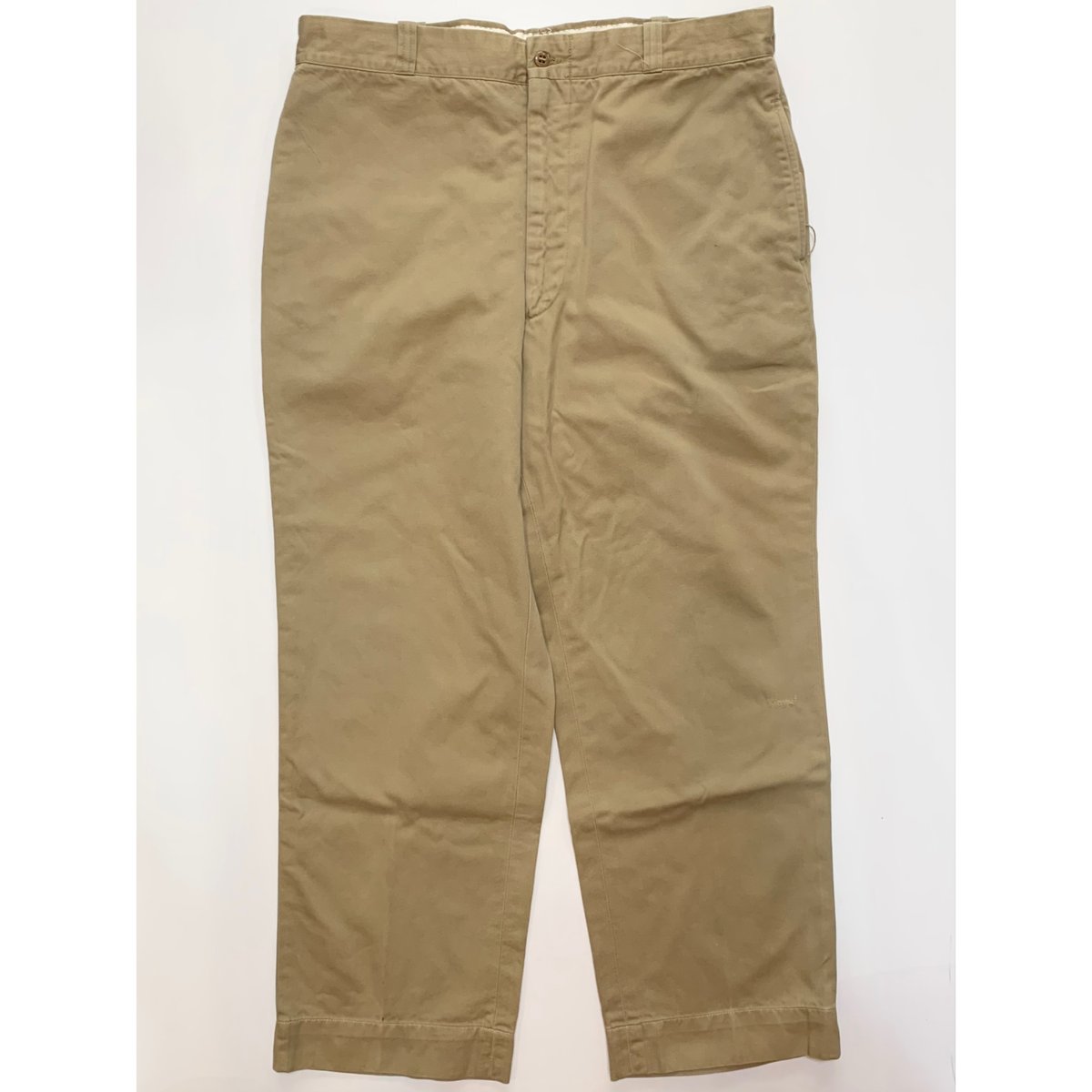 パンツ US ARMY COTTON KHAKI CHINO PANTS W36-L31 60s US ARMY KHAKI TROUSERS Size W36L29→W34L27 |