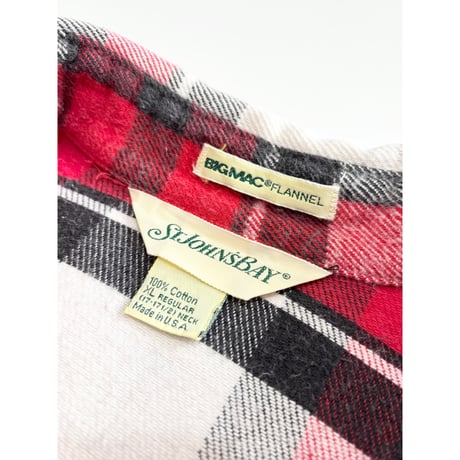 80s ST.JOHN'S BAY FLANNEL SHIRT MADE IN USA 🇺🇸 Size XL