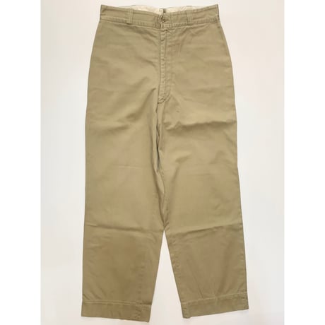 60s US ARMY KHAKI TROUSERS Size W33L31→W31L29