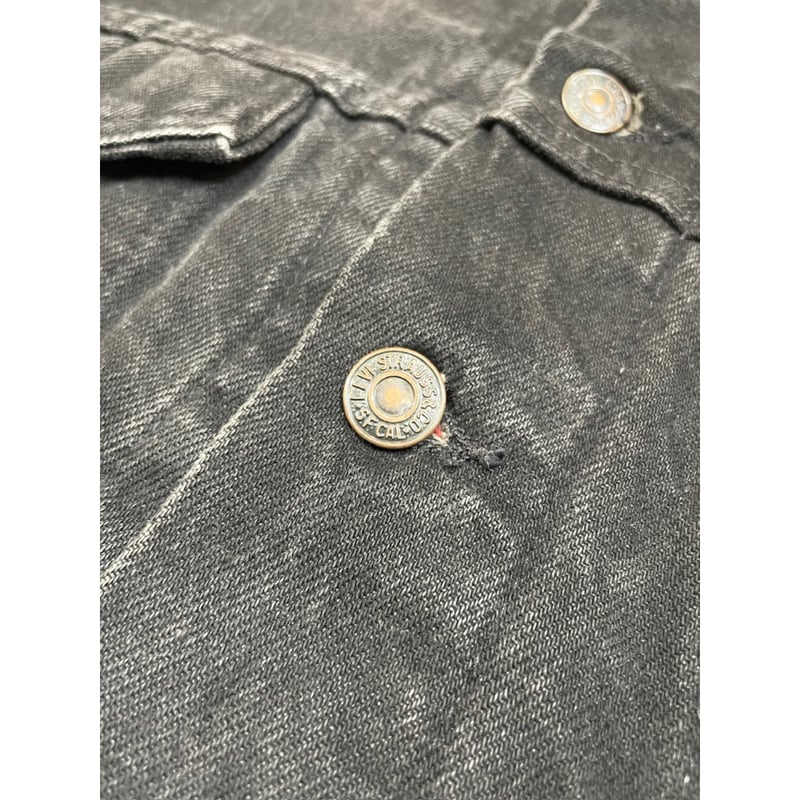 90s Levi's 70417 FLANNEL LINED BLACK DENIM JACK
