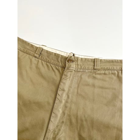 60s US ARMY KHAKI TROUSERS Size W34L33→W33L32.5