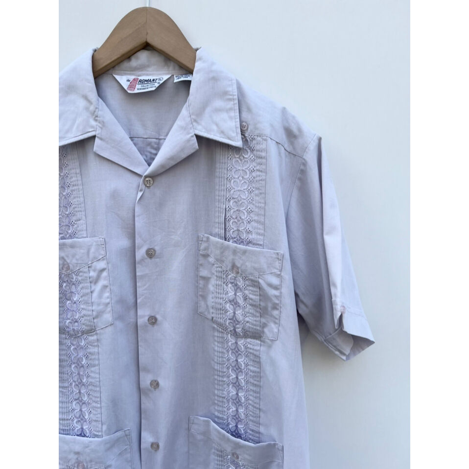 80s キューバシャツ white L/S SHIRT 80s L/S Cuba Shirt | VOSTOK