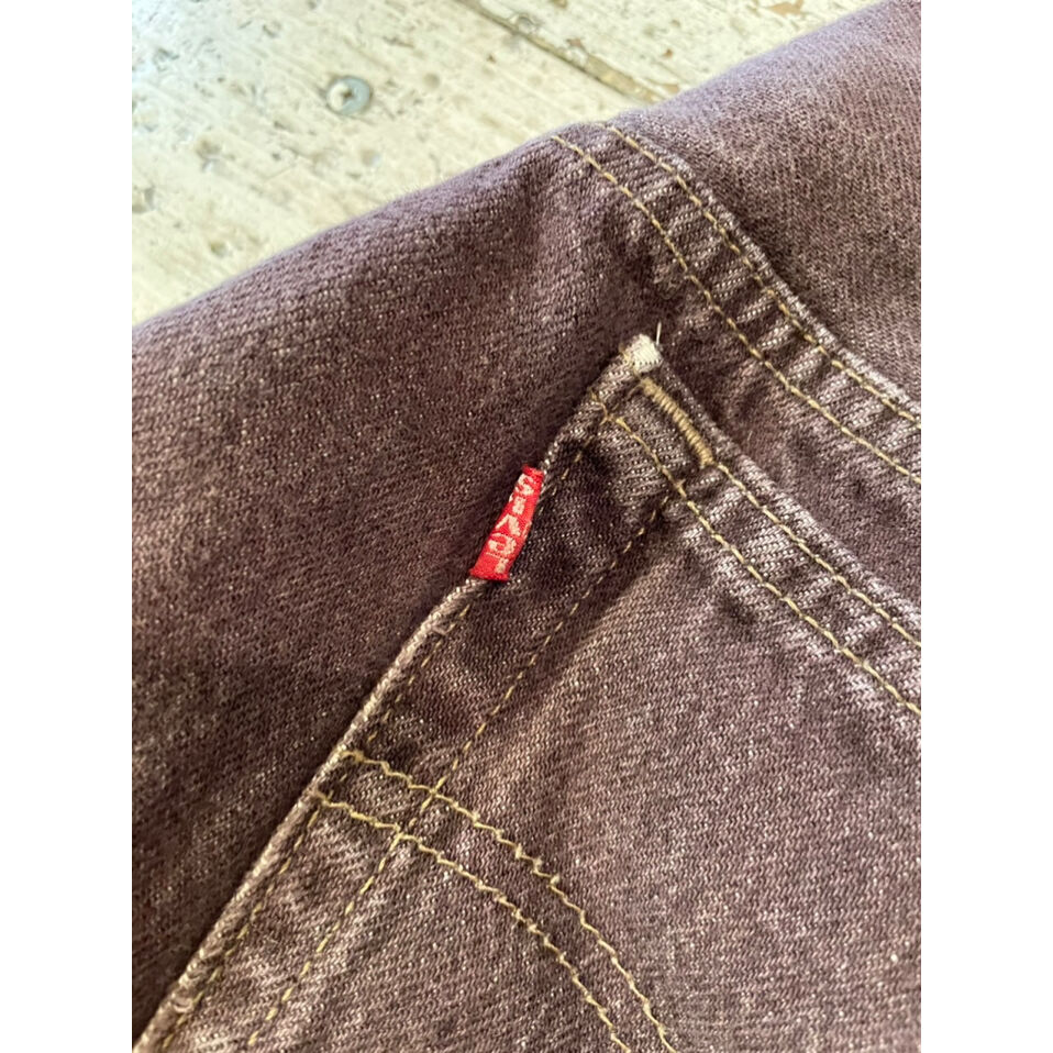 90s Levi's 501 BURGUNDY COLOR DENIM PANTS MADE