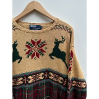 90s Ralph Lauren "COTTON LINEN" HAND KNIT Size L