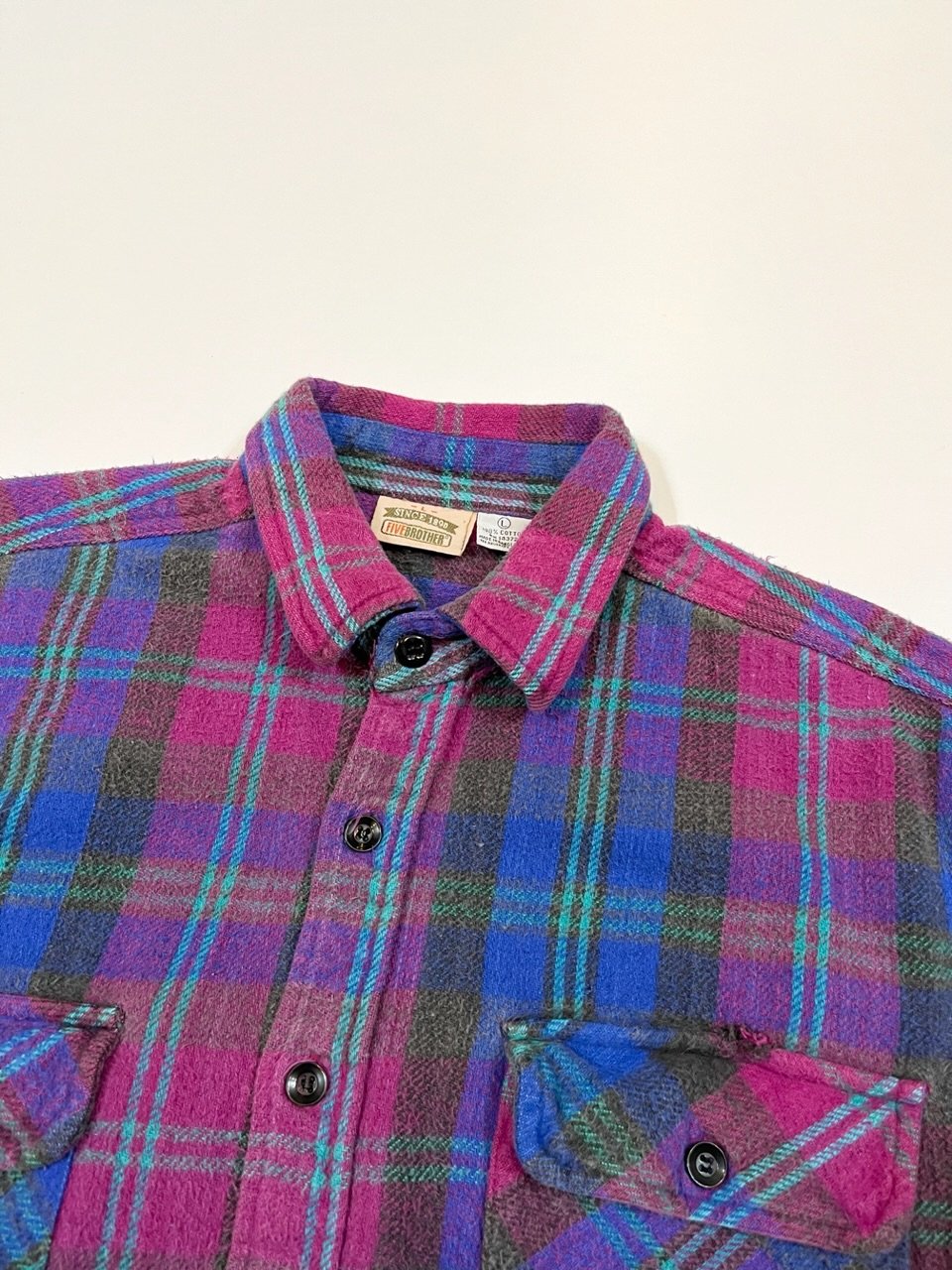 90s FIVE BROTHER FLANNEL SHIRT Size L | KORDS