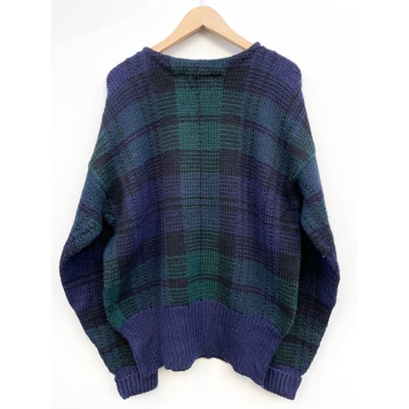 90s Ralph Lauren "BLACK WATCH" WOOL KNIT  Size L