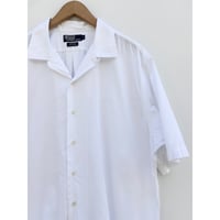 90’s Ralph Caldwell 希少サイズM オフホワイトヘリンボーン 90's Polo Ralph Lauren ヘリンボーン オープンカラーシャツ