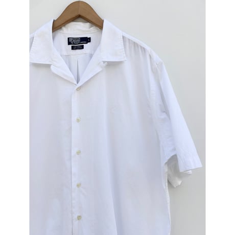 90s Ralph Lauren "CALDWELL" S/S OPEN COLLAR SHIRT Size L