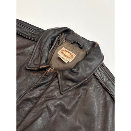 80s BANANA REPUBLIC "A-2 TYPE" LEATHER JACKET Size 42