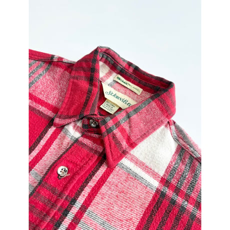 80s ST.JOHN'S BAY FLANNEL SHIRT MADE IN USA 🇺🇸 Size L