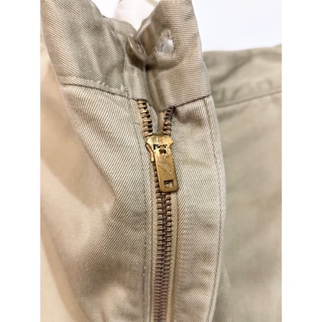 50s US ARMY KHAKI TROUSERS Size W33L31→W31.5L30