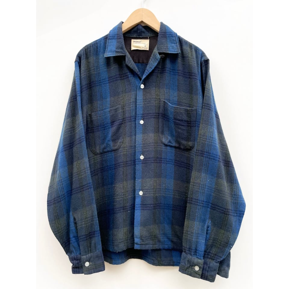 60s Truval シャツ コットン オープンカラー 検 50s レーヨン 50s 60s オープンカラー シャツ コットン オープンカラー 検