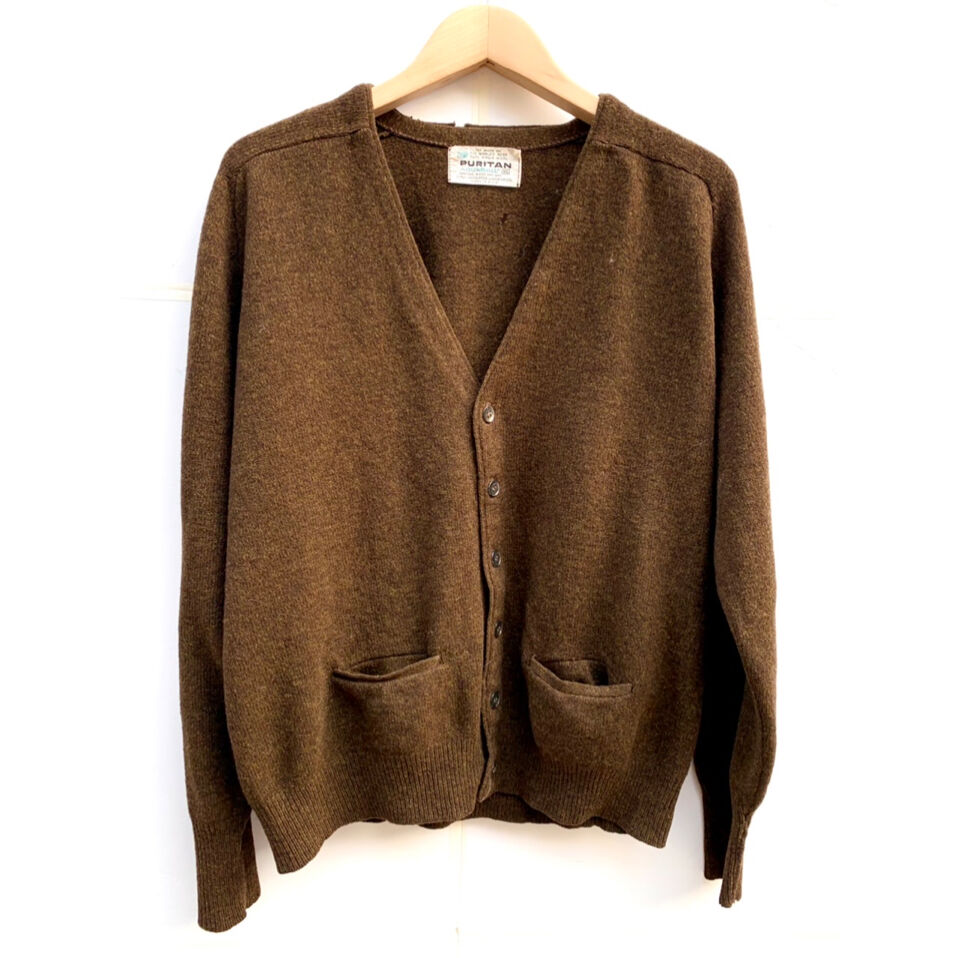 60s PURITAN LAMBS WOOL CARDIGAN MADE IN USA 🇺🇸