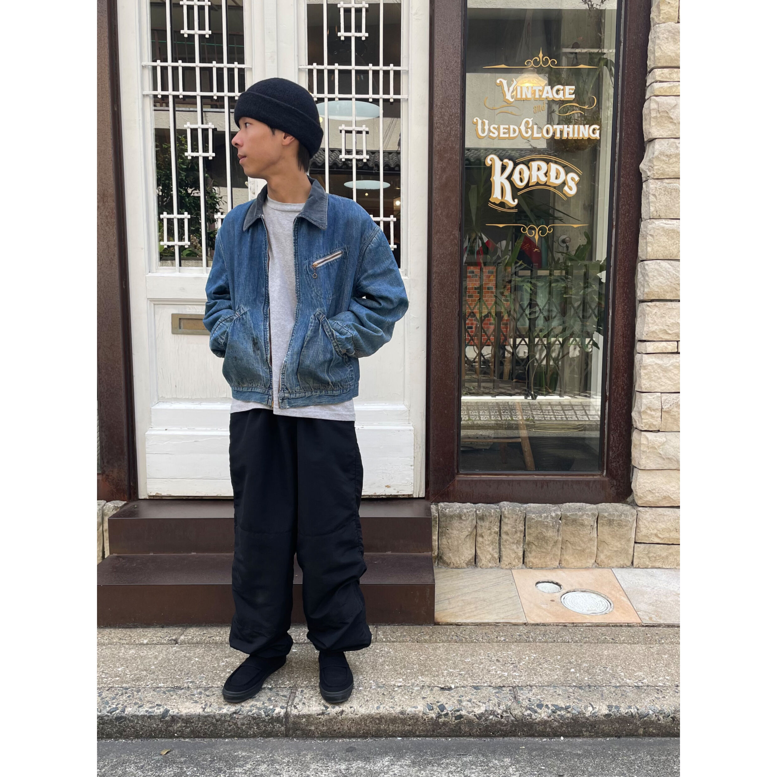 50s UNKNOWN DENIM WORK JACKET Size L程 | KORDS S