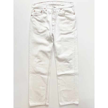 90s Levi’s 501 WHITE DENIM PANTS MADE IN USA 🇺🇸 Size W32L30→W32L29