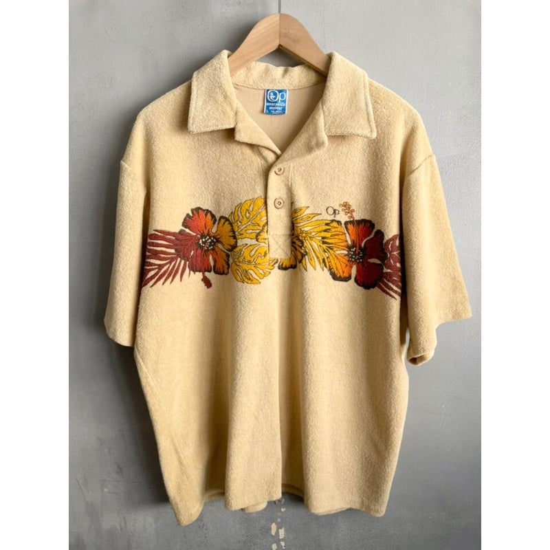 70s Ocean Pacific Pile Polo shirt Size L | KORDS
