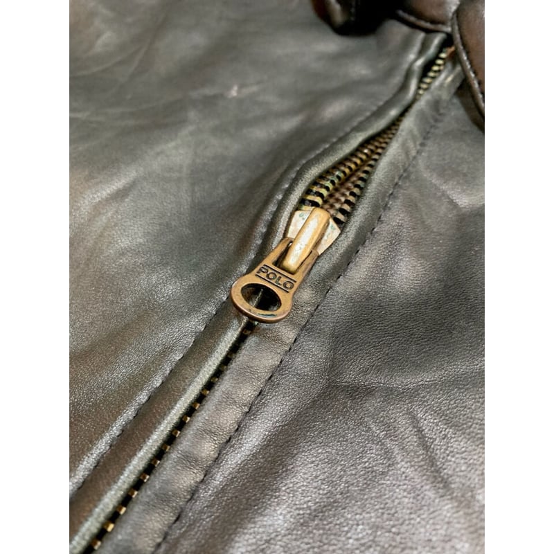 90s Ralph Lauren LEATHER JACKET Size L | KORDS
