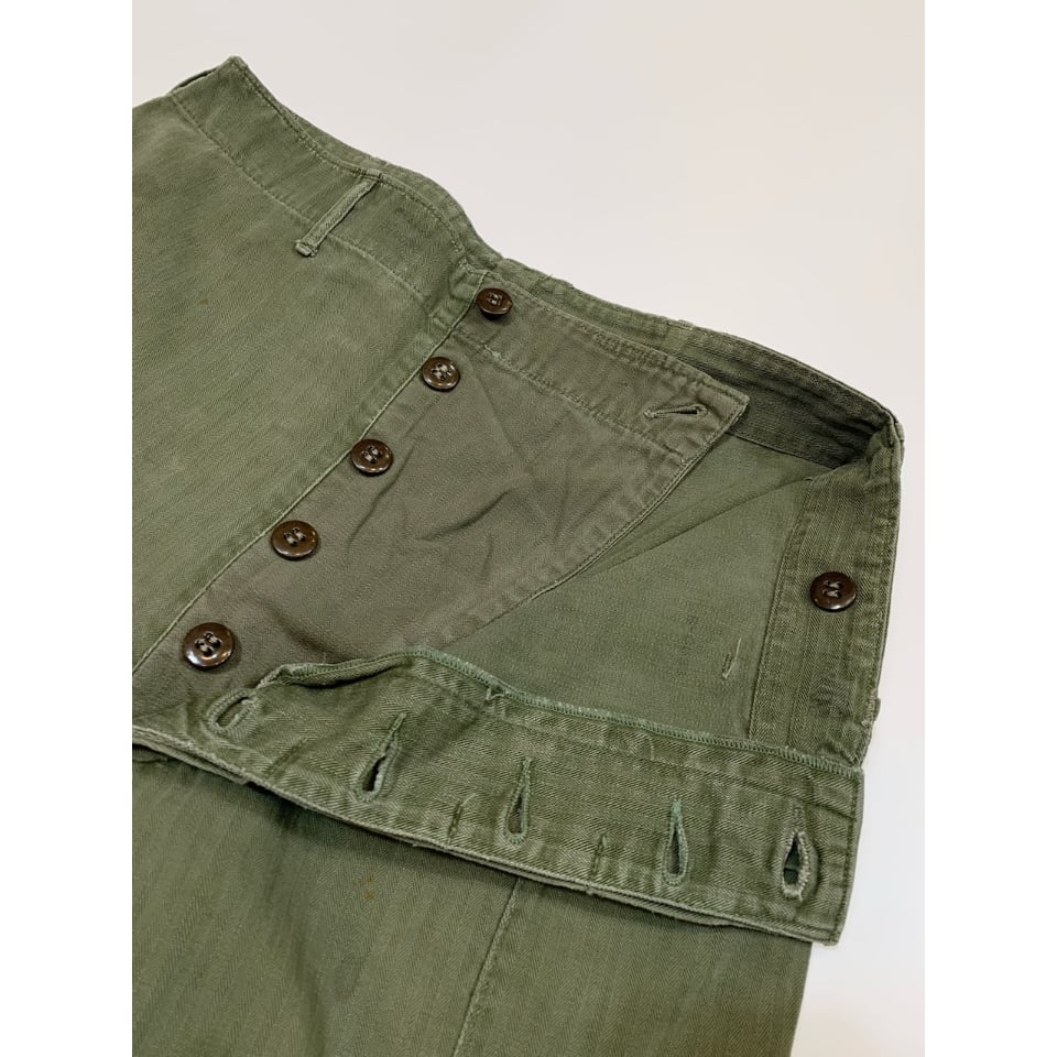40s M-43 HBT pants 13STAR ミリタリー カーゴ パンツ US ARMY M43 HBT 13 STAR カーゴパンツw36ヘリンボーン