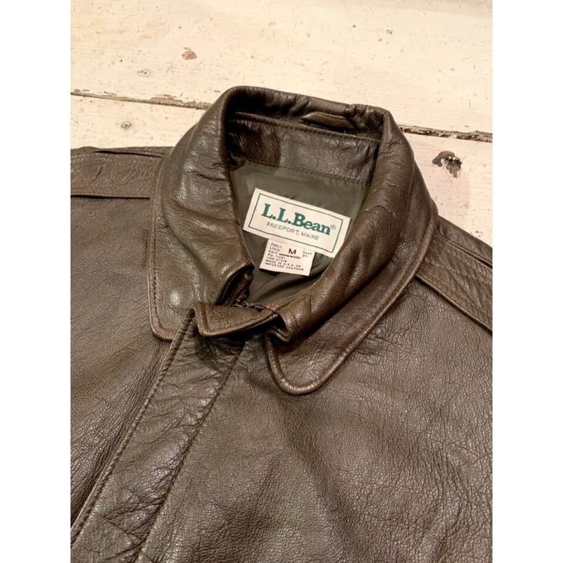 80s L.L.Bean A-2 TYPE LEATHER JACKET MADE IN US 80s L.L.Bean A-2 TYPE LEATHER JACKET MADE IN US