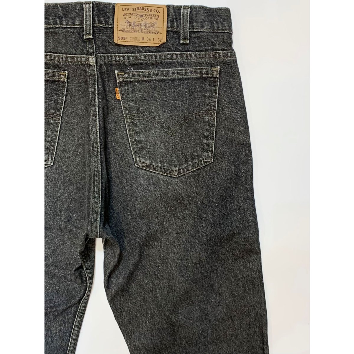 90s Levi's 505-0259 BLACK DENIM PANTS MADE IN U