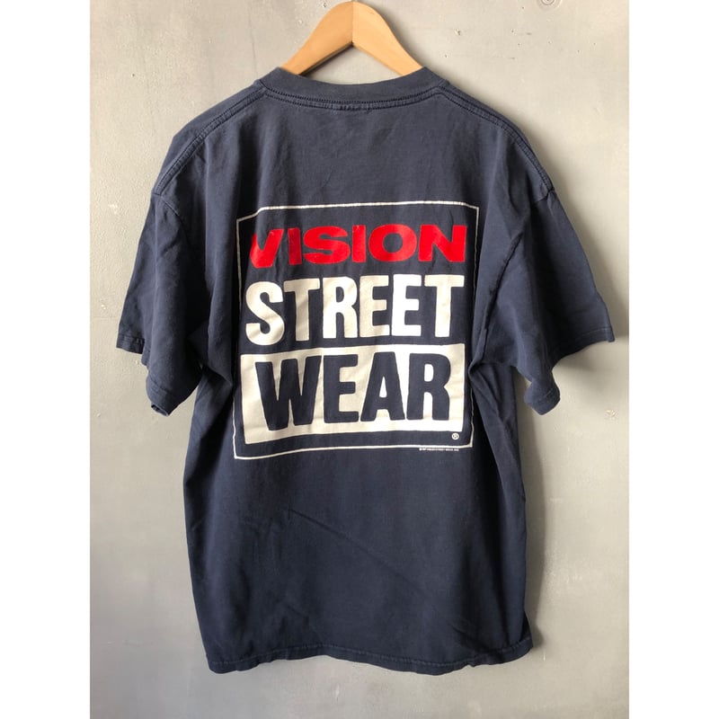 ヴィンテージ80s VISION STREET WEAR  両面プリントロンT両面プリントロンTです