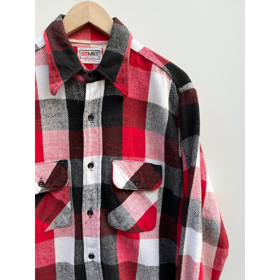 70s/70年代/BIGMIKE/ビッグマイク/チェックネルシャツ/ブルー系 70s/70年代/BIGMIKE/ビッグマイク/チェックネルシャツ/ブルー系