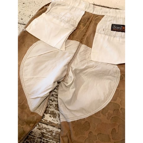 70s SEARS "DUCK HUNTER CAMO" HUNTING PANTS Size W32L28