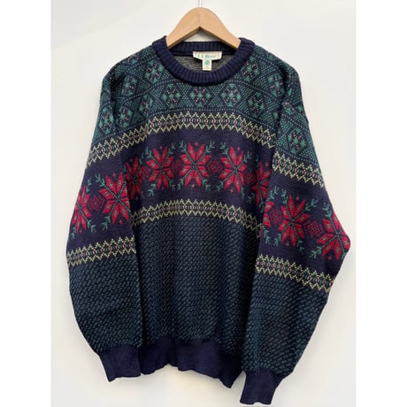 80s L.L.Bean WOOL KNIT MADE IN IRELAND🇮🇪 Size M
