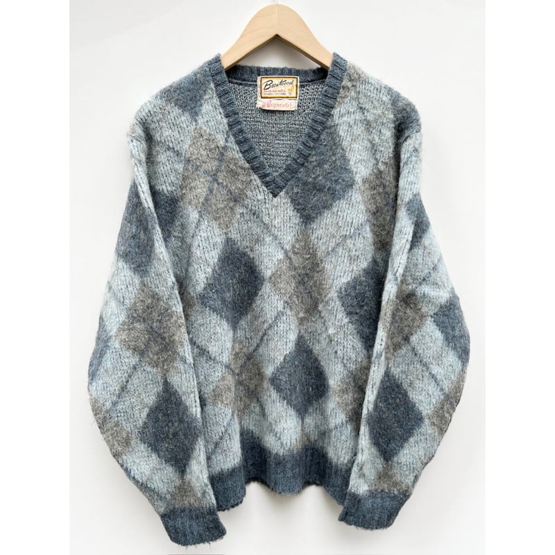 60s米国製Brentwoodブレントウッド オーバーサイズ ニットカーディガン 60年代 ブレントウッド カーディガン - CA. used clothing and books