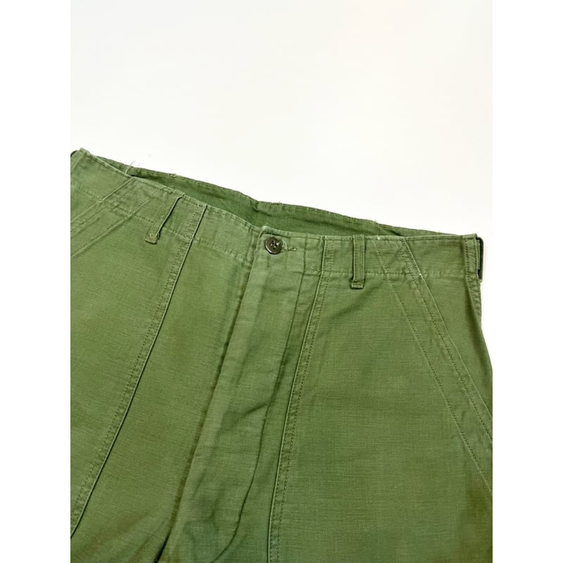 60s US ARMY OG-107 COTTON SATEEN BAKER PANTS Si