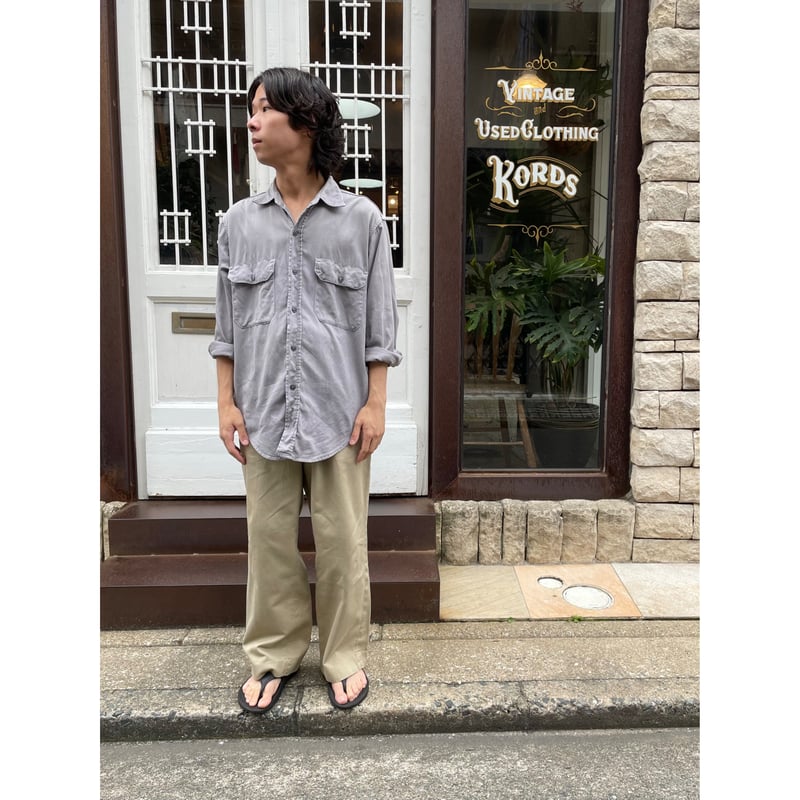 60s US ARMY KHAKI TROUSERS Size W31L29→W30L28 |