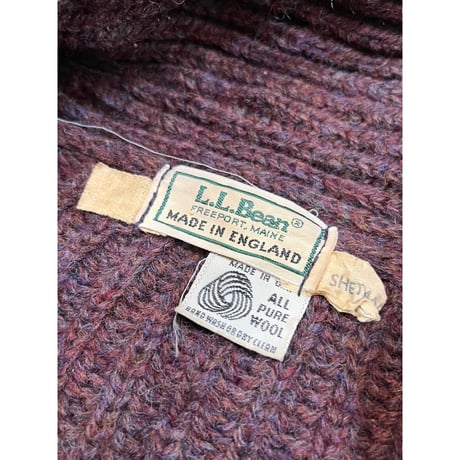 80s L.L.Bean SHAWL COLLAR CARDIGAN MADE IN ENGLAND 🏴󠁧󠁢󠁥󠁮󠁧󠁿 Size M程