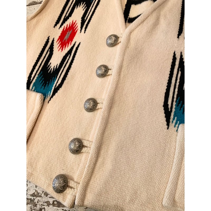 50s SOUTHWEST ARTS&CRAFTS CHIMAYO VEST SIZE 38...