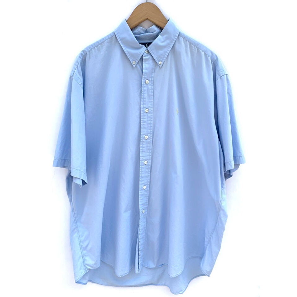 90s XL ralph lauren バンドカラー vtg シャツ BLAKE 90s Ralph Lauren 