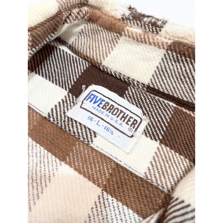 70s FIVE BROTHER FLANNEL SHIRT MADE IN USA 🇺🇸 Size L