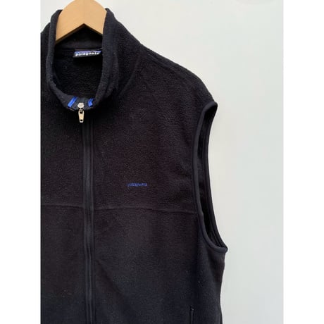 90s Patagonia "BLACK" FLEECE VEST MADE IN USA 🇺🇸 Size L