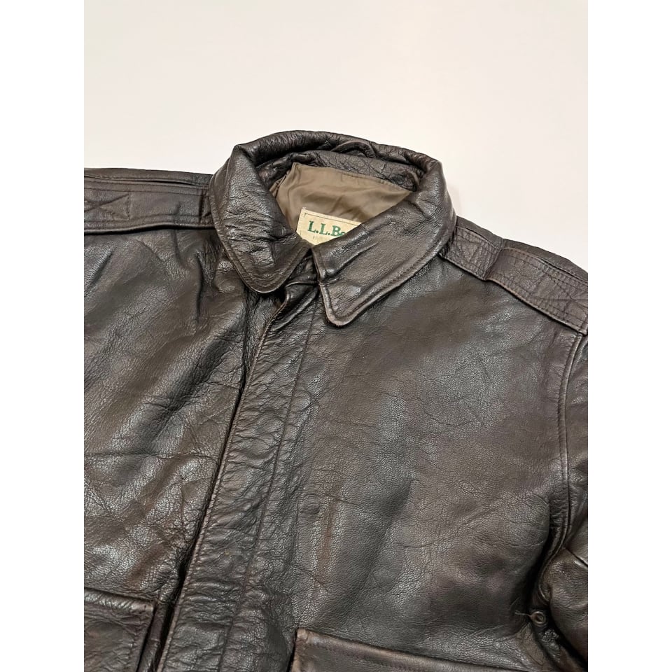 80s L.L.Bean A-2 TYPE LEATHER JACKET Size M | K 80s L.L.Bean A-2 TYPE LEATHER JACKET Size M | K