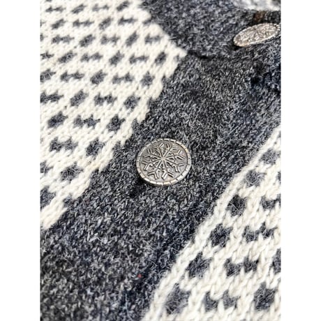 80s L.L.Bean "BIRDS EYE" WOOL CARDIGAN MADE IN NORWAY 🇳🇴 Size L程
