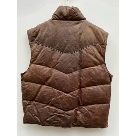 90s Ralph Lauren LEATHER DOWN VEST Size XXL