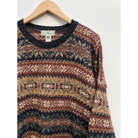 80s L.L.Bean WOOL KNIT MADE IN SCOTLAND🏴󠁧󠁢󠁳󠁣󠁴󠁿 Size L