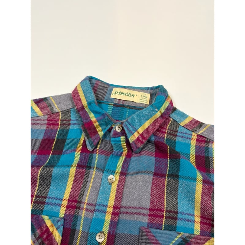 80s ST. JOHN'S BAY FLANNEL SHIRT MADE IN USA 🇺🇸